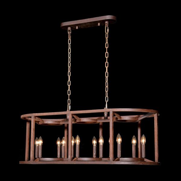 Crown Rectangle Chandelier Small