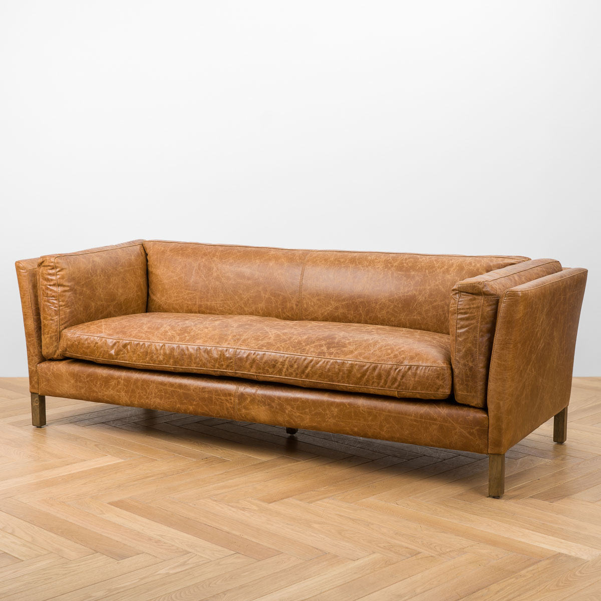 Трёхместный диван Tommy 3 Seater, Light Brown Wood D, Retro Modern | Home  Concept