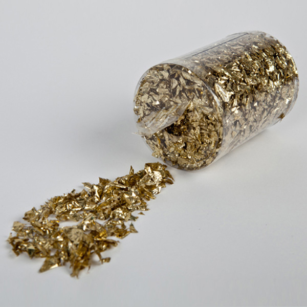 Золотой конфетти 30 грамм Confetti Flakes 30 gram In Box Gold 10 cm