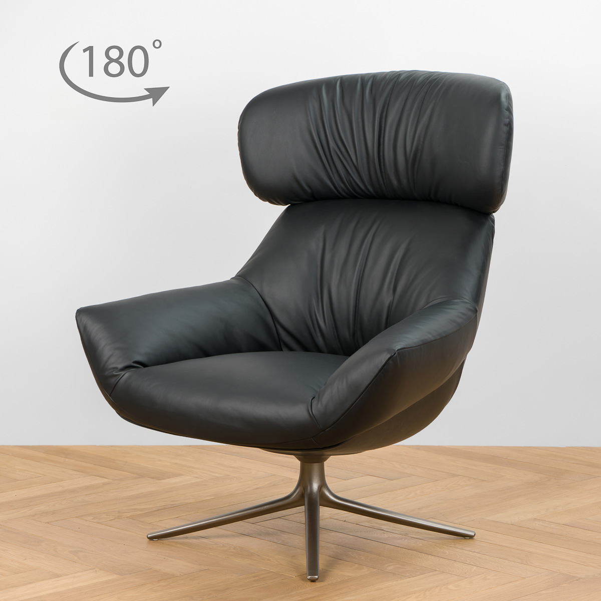 Кресло Belfiore Wing Swivel Armchair, Titanium, Casa International | Home  Concept