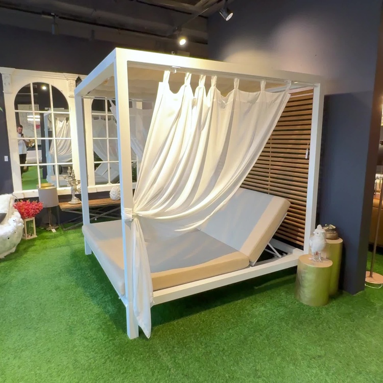 Белый садовый шатёр Каса Gazebo White Casa, Golden Teak