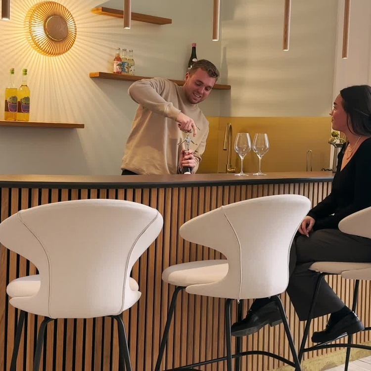 Cтул Тайм Флайс, хромированные ножки Time Flies Chair, Chrome Steel