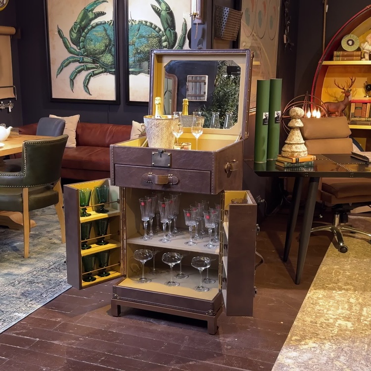 Барный шкаф-сундук Вояж Voyage Chest Sideboard RM