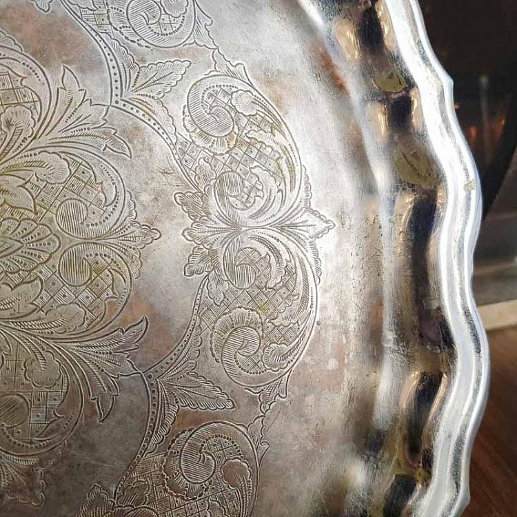 Винтажный серебряный поднос 12 Vintage Old Silver Plate 12