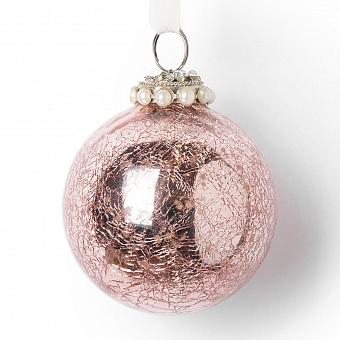 Ёлочная игрушка Glossy Glass Ball Aged Pink 10 cm