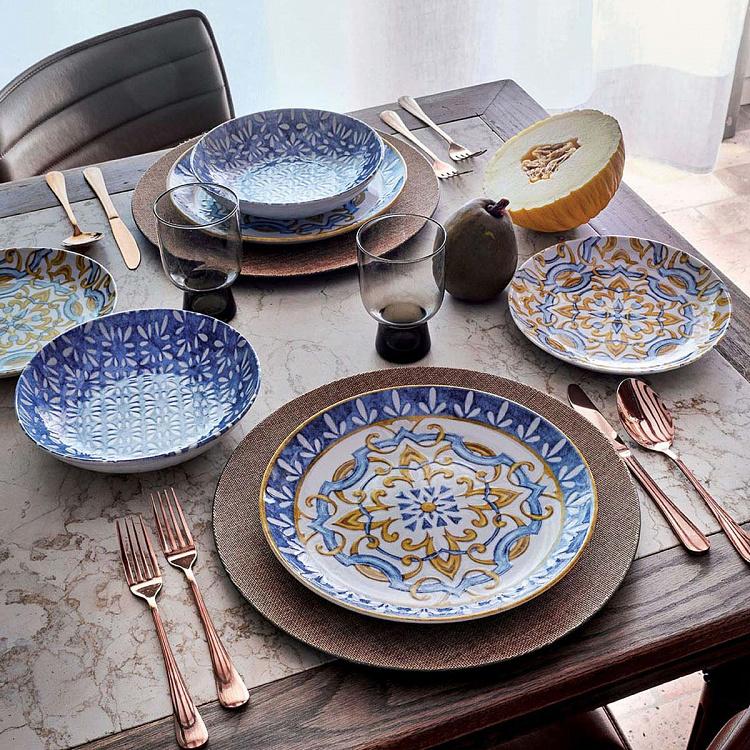 Набор из трёх тарелок Дива Блю Set Of 3 Plates Diva Blue