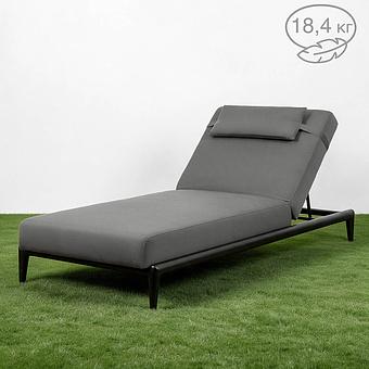 Садовый шезлонг-лежак Dune Lounger, Black акриловая ткань Anthracite Carbon