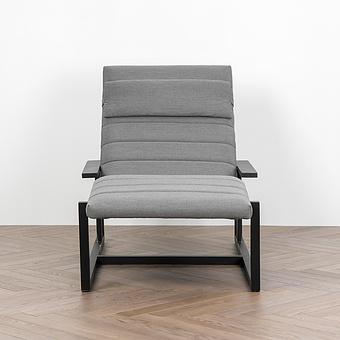 Садовый шезлонг-лежак Roxy Lounger, Black акриловая ткань Flanelle - ракурс 3