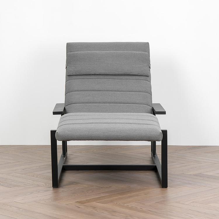 Садовый шезлонг-лежак Roxy Lounger, Black акриловая ткань Flanelle - ракурс 3