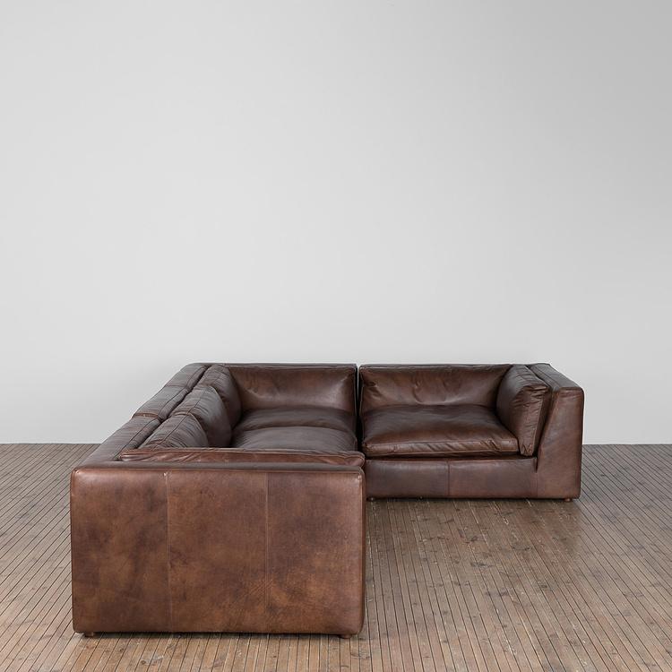 Угловой модульный кожаный диван Зенна 2, S Zenna Group Small 2 Leather