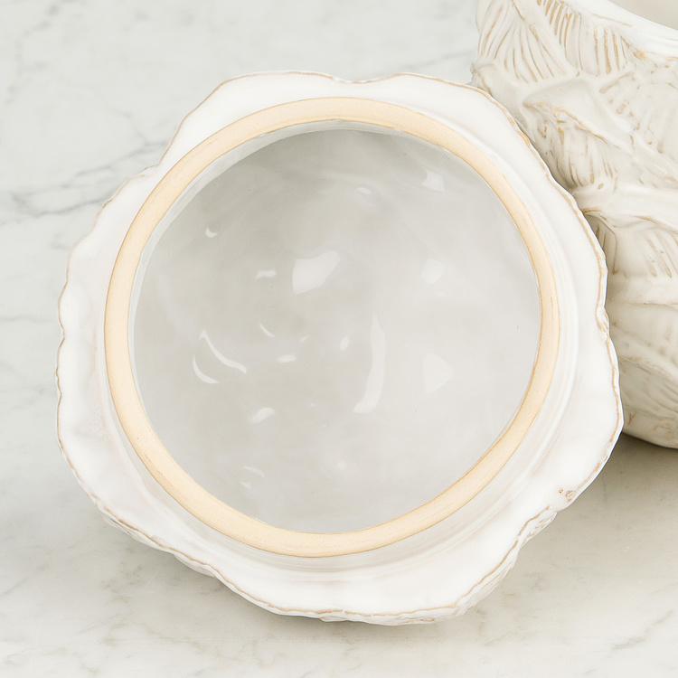 Ёмкость для хранения Сосновая шишка Pine Cone Box White Large