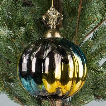 Metal Base Ball Mercury Blue 12 cm