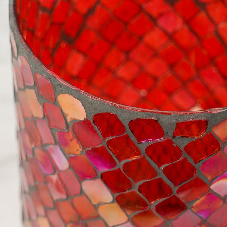 Мозаично-красный подсвечник Mosaic Red Votive Holder