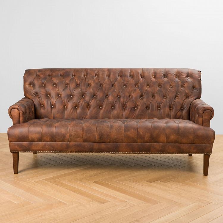 Трёхместный диван Софи, тёмные ножки Sophie 3 Seater, Oak Dark Brown