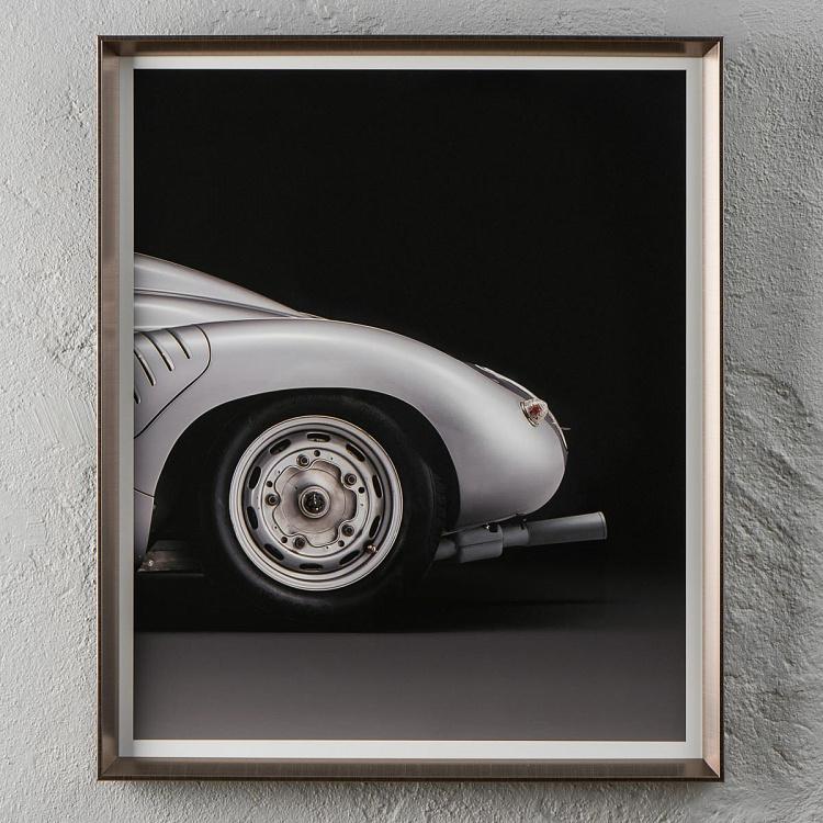 Модульный фото-принт в деревянной раме Порше 718 Set Of 3 Porsche 718 RSK, Pewter Frame