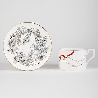 Чайная пара New Year Balls Tea Cup And Saucer
