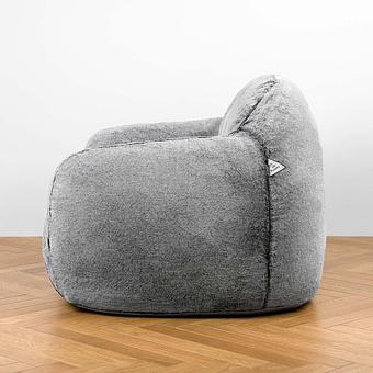 Двухместный диван Snug 2 Seater искусственный мех Grizzly Grey - ракурс 3