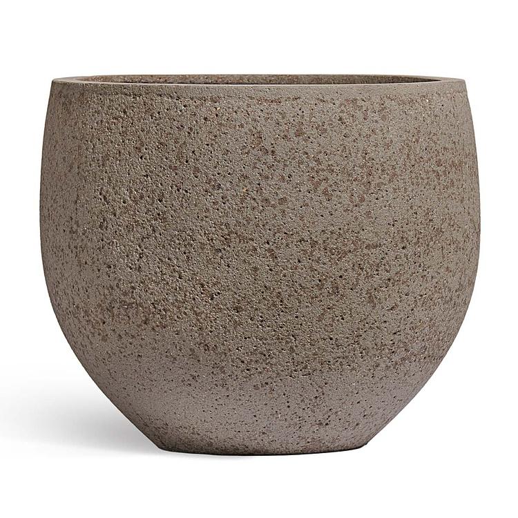 Кашпо Ergo Hard Rock Bowl Pot Gray Beige Sand Large
