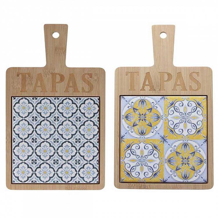 Набор из двух сервировочных досок Солнечные закуски, L Set Of 2 Serving Boards Large Tapas Soleil