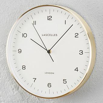 Gold Metal Cased White Dial Wall Clock