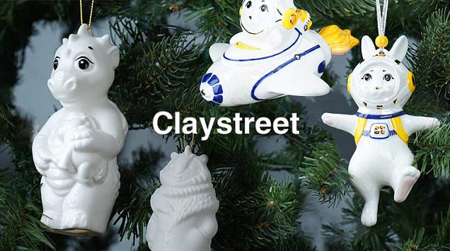 Коллекционные фарфоровые зверушки на вашей ёлке от нового бренда Claystreet