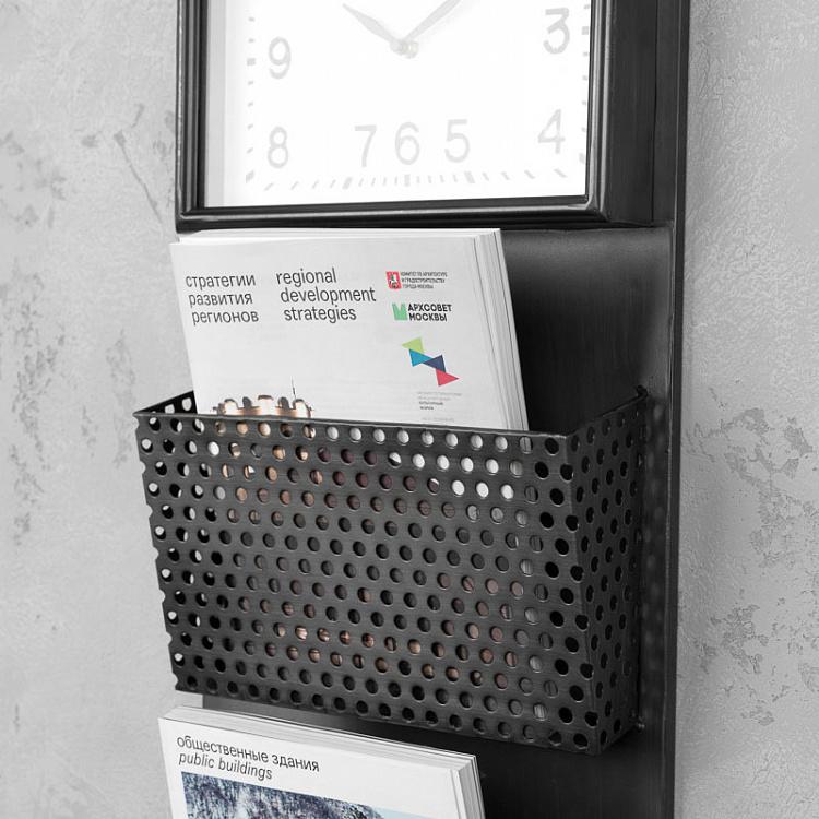 Часы с газетницей Clock With Documents Holder