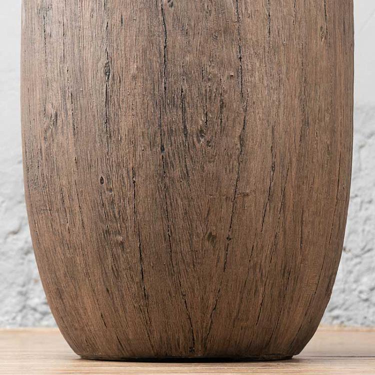 Высокое кашпо Эффектори, светлый дуб, L Effectory Wood Tall Pot Oak Large