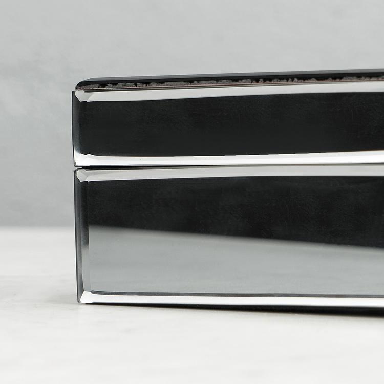 Шкатулка из дымчатого зеркала Mirrored Box Smoked Glass