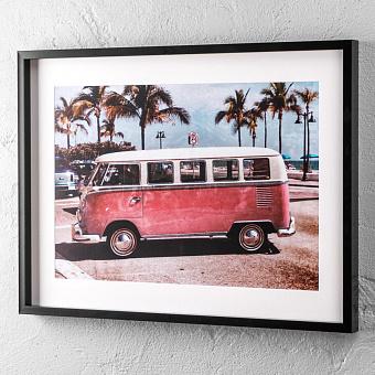 Фото-принт Volkswagen Camper Van, Black Box Frame