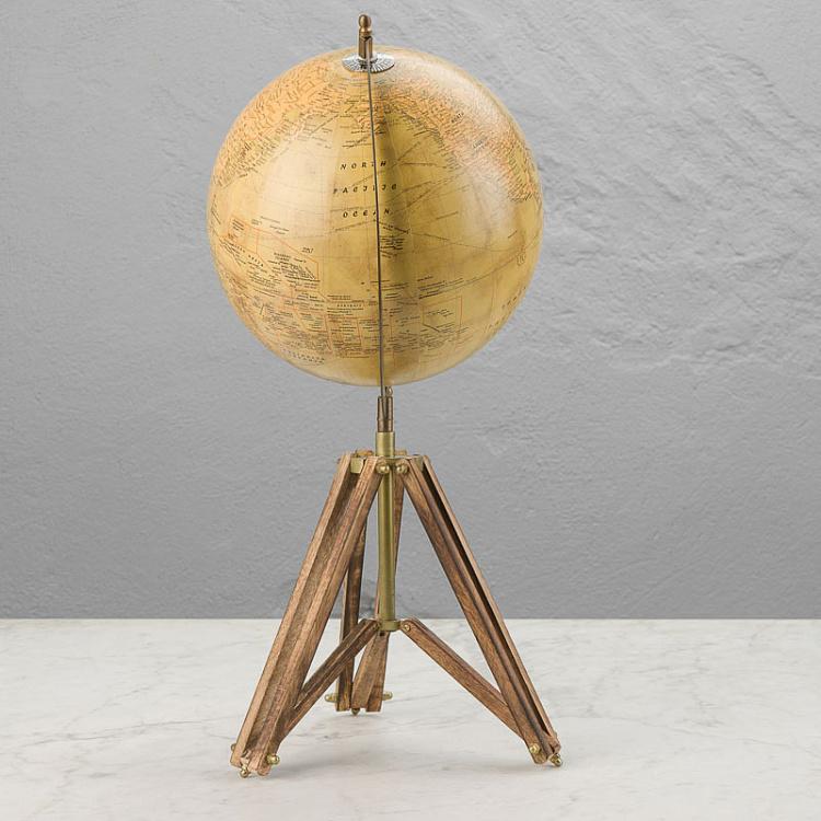 Винтажный глобус на штативе Vintage Globe On Tripod Stand