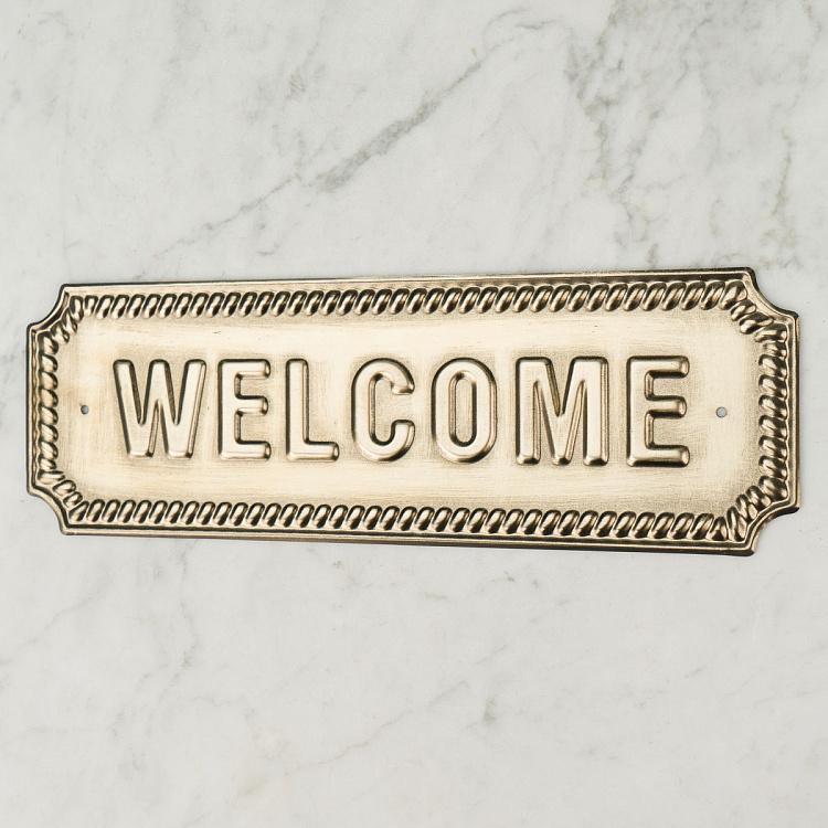 Brass Sign Welcome