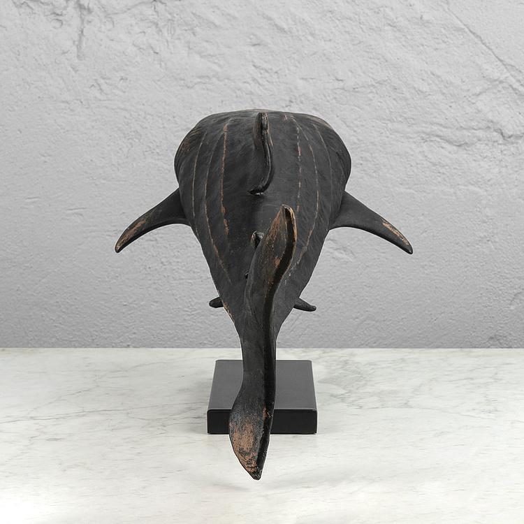 Статуэтка на подставке Чёрная акула, L Black Shark On Metal Base Large