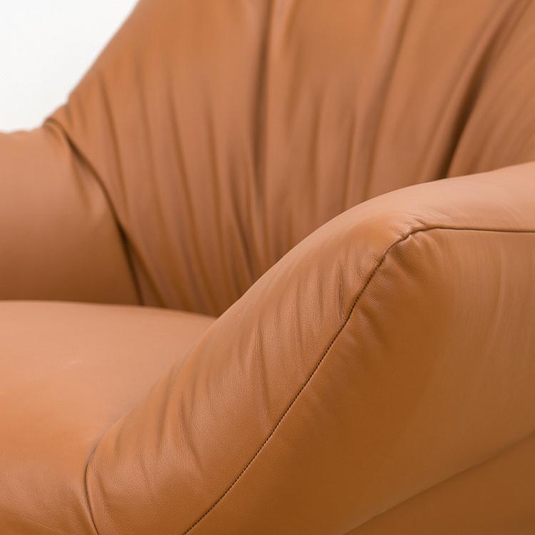 Кресло Бельфьоре с низкой спинкой, ореховые ножки Belfiore Low Back Armchair, Walnut
