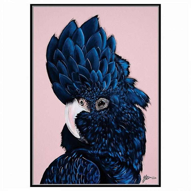 Canvas Picture With Frame Blue Cockatoo