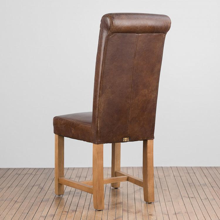Стул Ролбак, рыжие ножки Rollback Dining Chair, Nibbed Wood