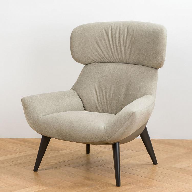 Belfiore Wing Armchair, Grey Brown Laquer