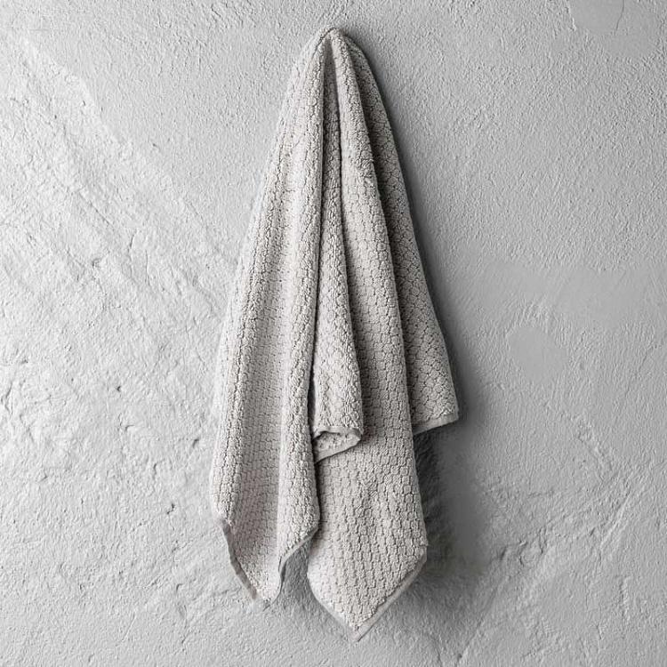 Светло-серое махровое полотенце для рук и лица Пунто 50x90 см Punto Hand Towel Light Grey 50x90 cm