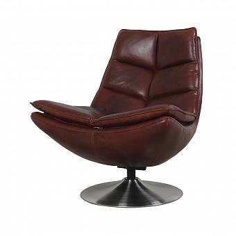 Кресло Tiburtino Swivel Chair A натуральная кожа Newark Brown