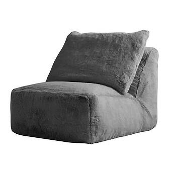 Кресло Lomfy Chair искусственный мех Grizzly Grey