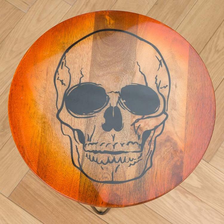 Прикроватный столик из дерева манго Череп Skull Side Table Mango Wood