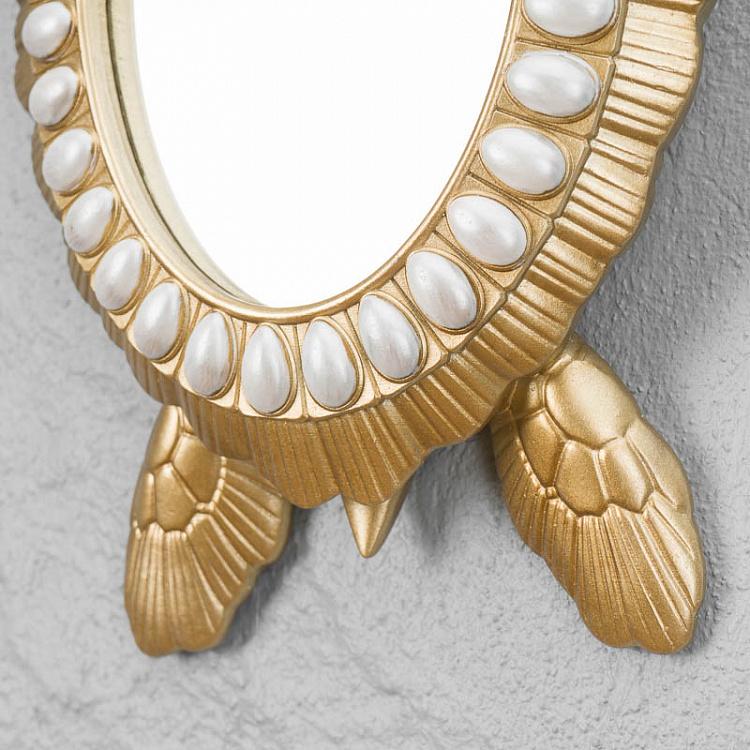 Настенное зеркало Черепаха Turtle Wall Mirror Gold