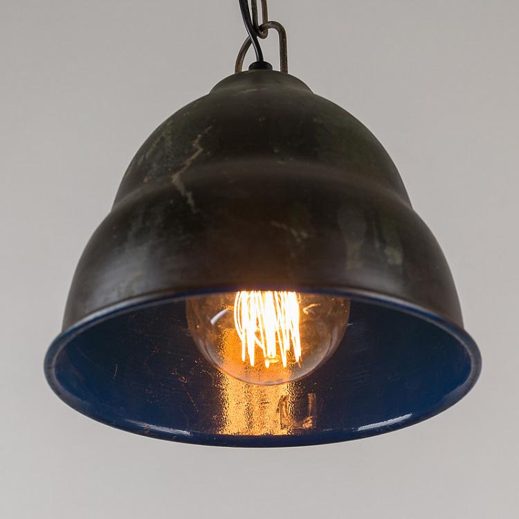 Подвесной светильник Брассерия медно-синего цвета Lamp Blue and Verdigris
