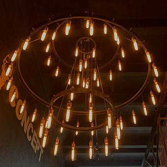 Люстра Orbits Chandelier Bulb Modern