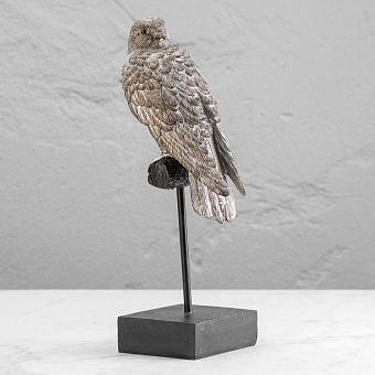 Falcon Figurine On Metal Perch