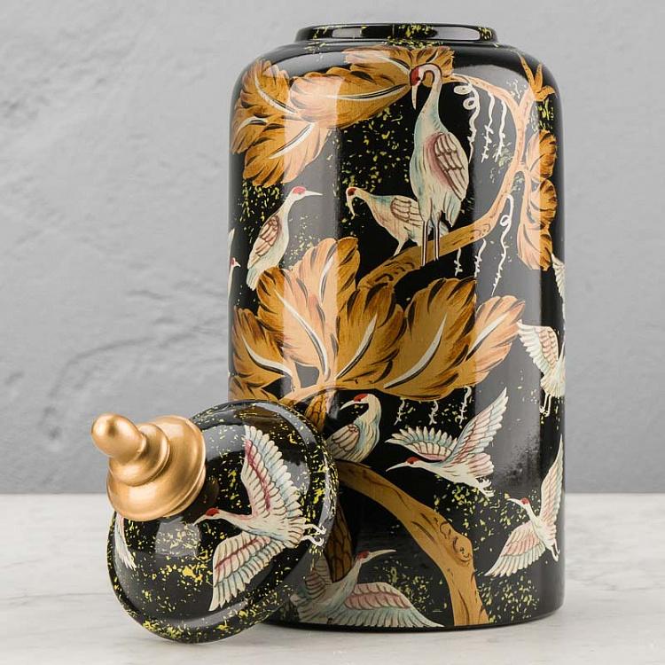 Ваза с крышкой Журавли Crane Lidded Vase