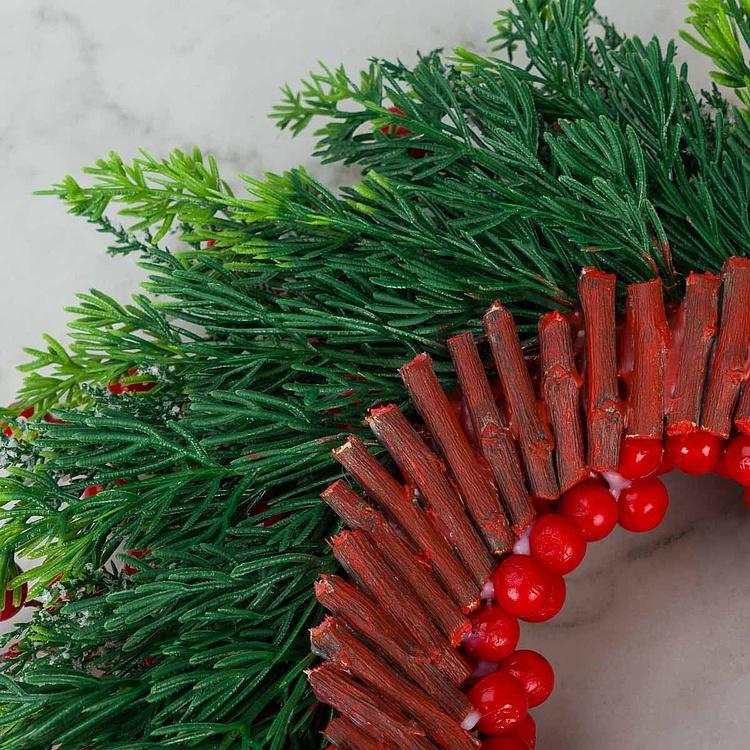 Новогодний венок с ягодами Wreath With Berries 38 cm