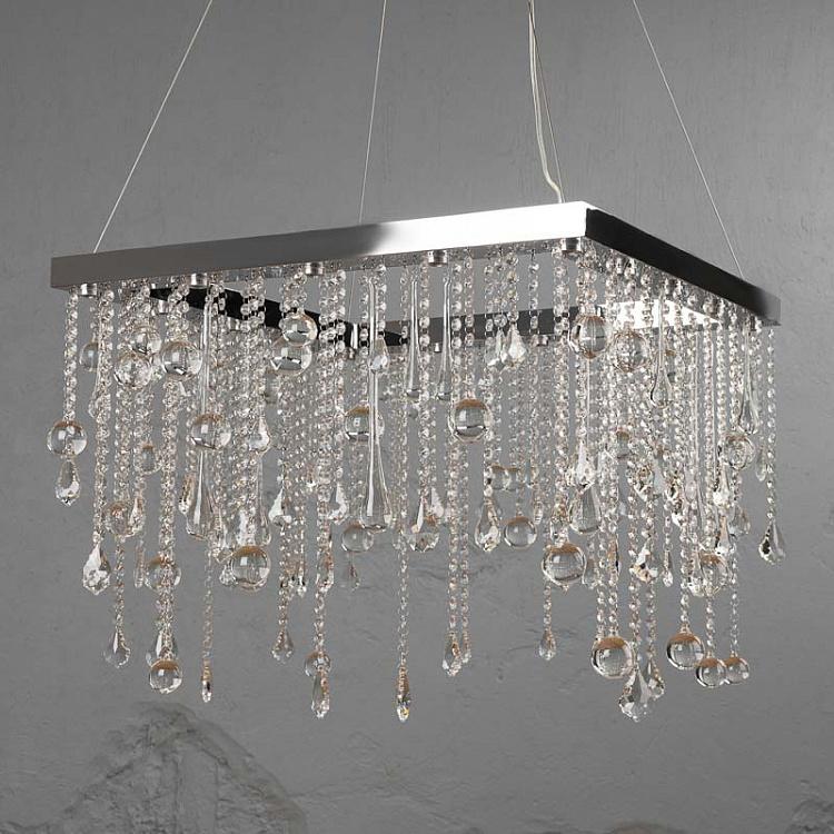 Квадратная люстра Сосульки, M Icicle Chandelier Square Medium