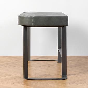 Письменный стол Saint Malo Desk, Black Matt Metal RM натуральная кожа Lawn Green Franco