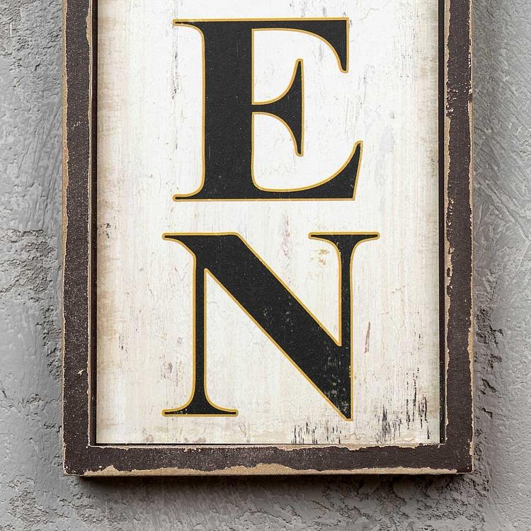 Деревянная табличка Открыто и Закрыто Wood Sign Open And Closed