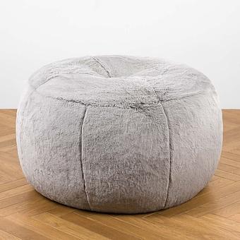Пуфик Alaska Donut Pouf искусственный мех Big Bear Grey